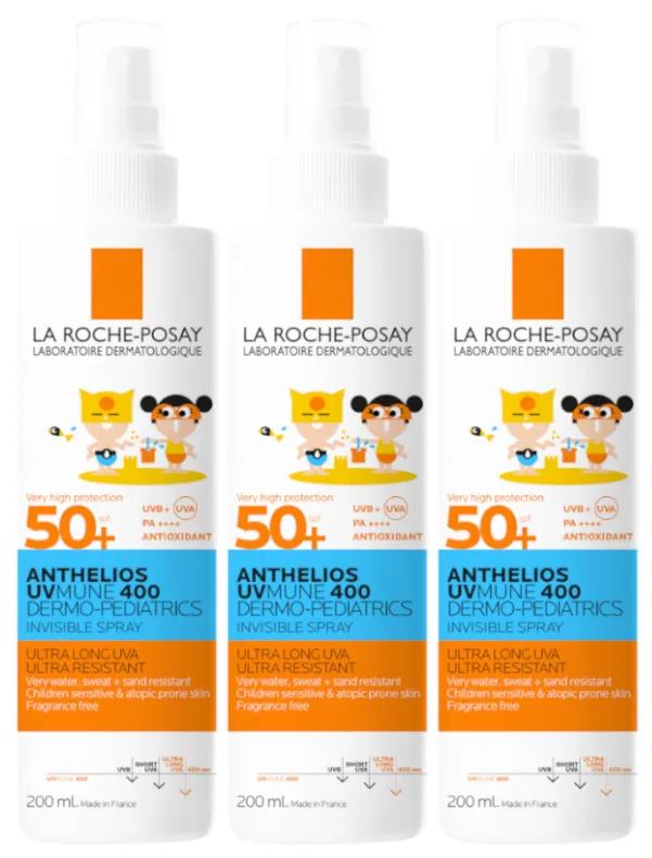 La Roche Posay Anthelios UV-MUNE 400 Dermopediatrics Spray SPF50+ 3x200 ml