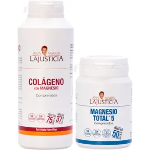 Ana María Lajusticia Collagen and Magnesium 450 Tablets + Total Magnesium 5 100 Tablets
