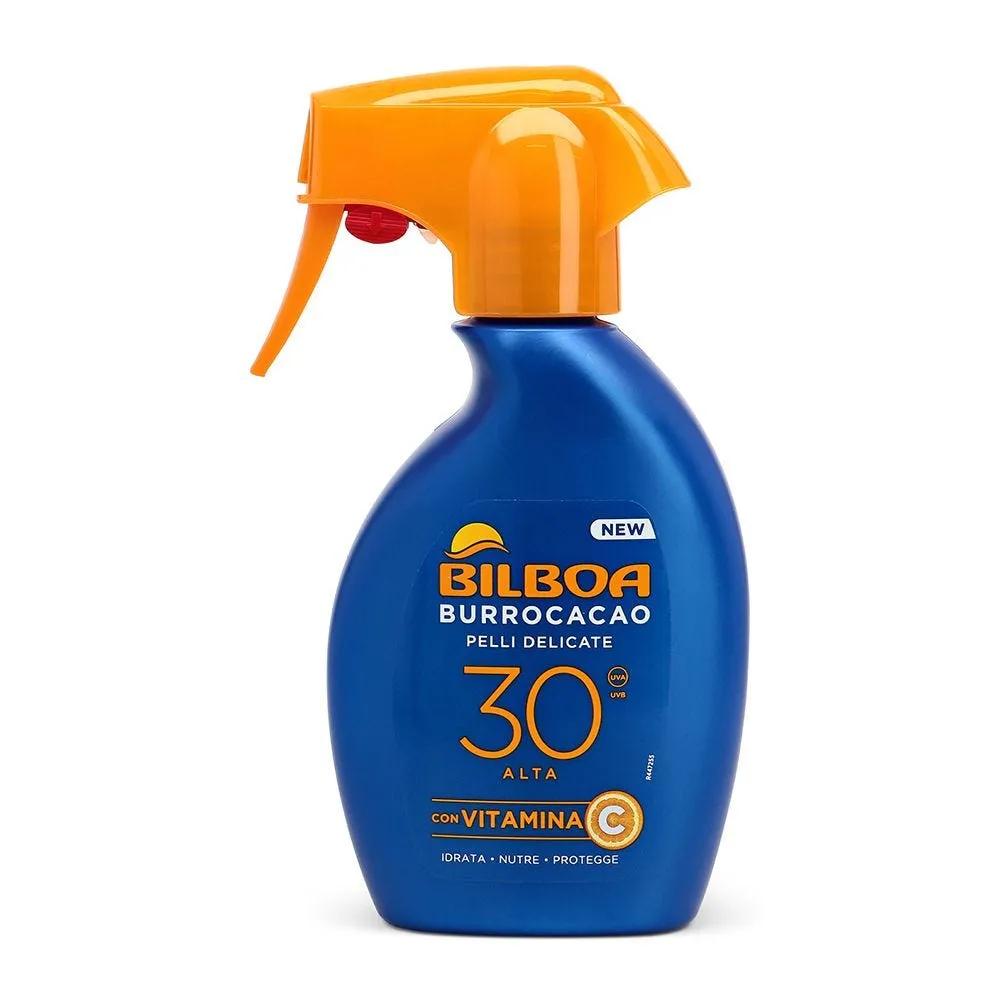 Bilboa Burrocacao Trigger Protezione Solare Alta SPF 30 per Pelli Delicate 250 ml