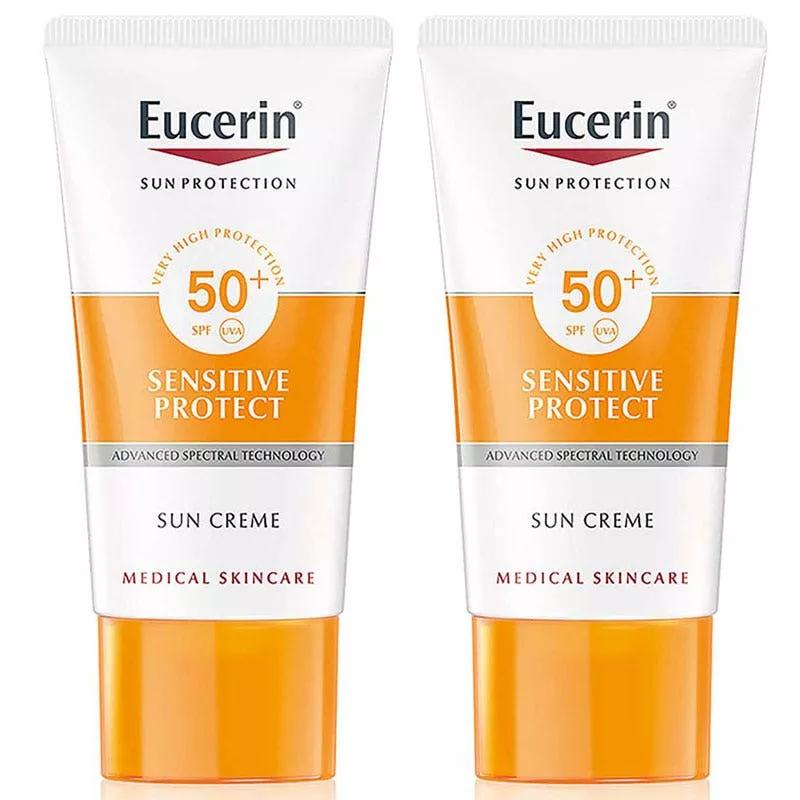 Pack Duplo Eucerin Sensitive Gezichtscrème SPF50 + 50ml