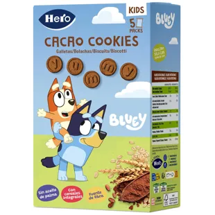 Hero Kids Bluey Cocoa Cookies +36m 5x20 gr