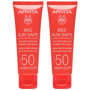Apivita Bee Sun Safe Anti-Aging and Anti-Stain Cream SPF 50 2x50 ml