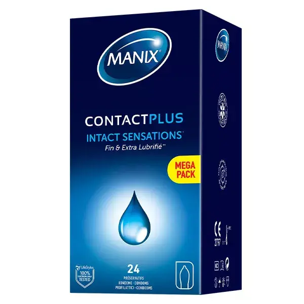 Manix Sensations Naturelles Contact Plus Sensations Intactes 24 préservatifs
