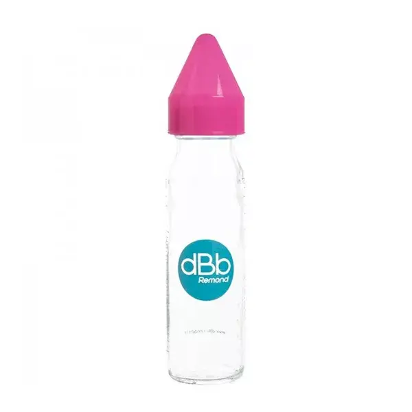 dBb Remond Régul'Air Glass Baby Bottle Pink 240ml