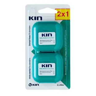 Kin Zahnseide 50 Meter mit Wachs und Fluorid 2x50 Meter