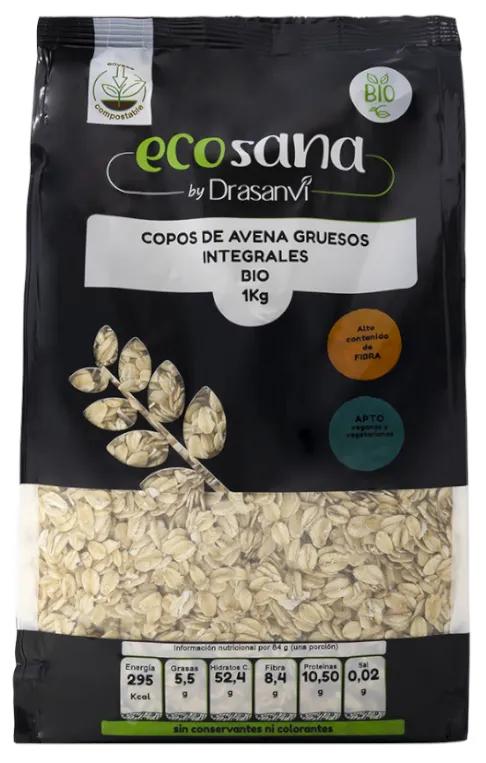 Ecosana Flocons d'avoine entière grossière biologique 1 kg