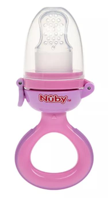 Nûby Nibbler Silicone Feeder +6m Pink