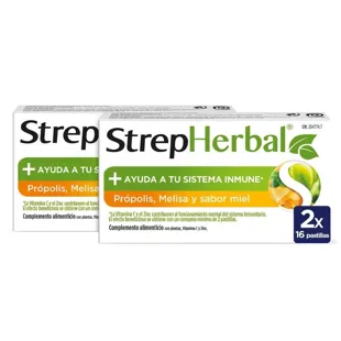 StrepHerbal Propolis and Honey 2x16 Suck Tablets