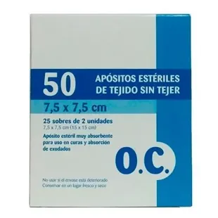 Oc Nonwoven Sterile Kompresse 7,5x7,5 cm 50 Stück