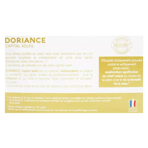 Naturactive Doriance Capital Soleil Lot de 2 x 60 capsules + Bracelet Offert