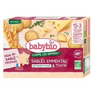 Emmental di pasta frolla Babybio della Franca Contea al timo - 72g