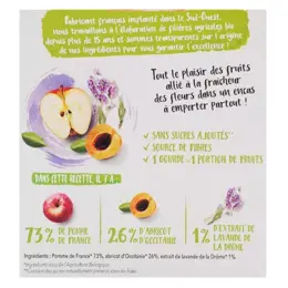 Vitabio Gourdes 100% Pomme Abricot Lavande 4 x 120g