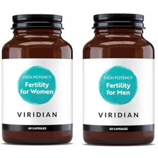 Viridian Fertility for Men 60 Vegetable Capsules + Fertility for Women 60 Vegetable Capsules