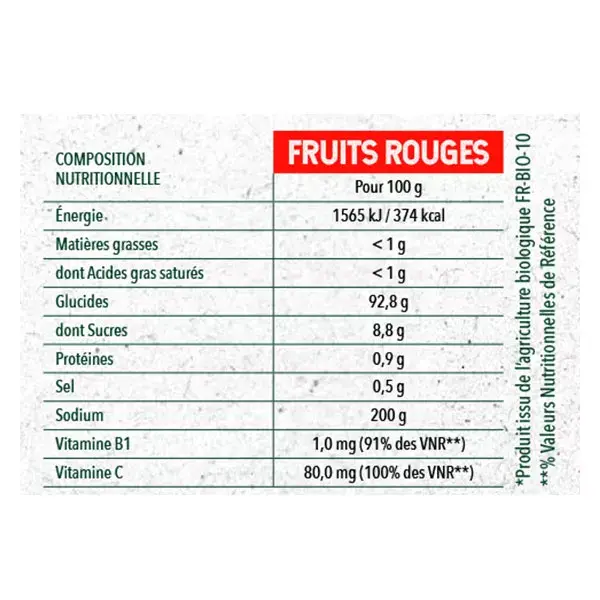 Punch Power Biomaltodextrine Fruits Rouges Anti Oxydant 500g
