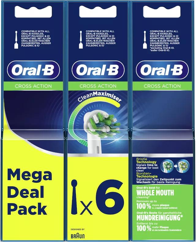 Oral-B Crossaction Pack de Cabeças para Escova de Dentes 6 unidades