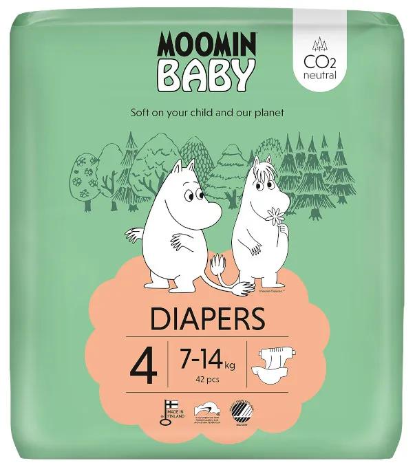 Pannolini per bambini Moomin Taglia 4 (7-14 kg) 42 unità