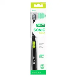 Gum Brosse à Dents Electrique N°4100 Sonic Daily Soft Noire 