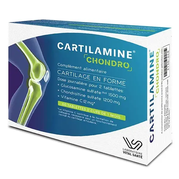 Laboratoire E-Sciences Cartilamine Chondro 60 comprimés