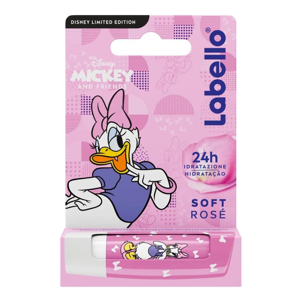 Labello Soft Rosé Disney Limited Edition Daisy Duck Burrocacao Labbra Colorato e Idratante 4.8 g