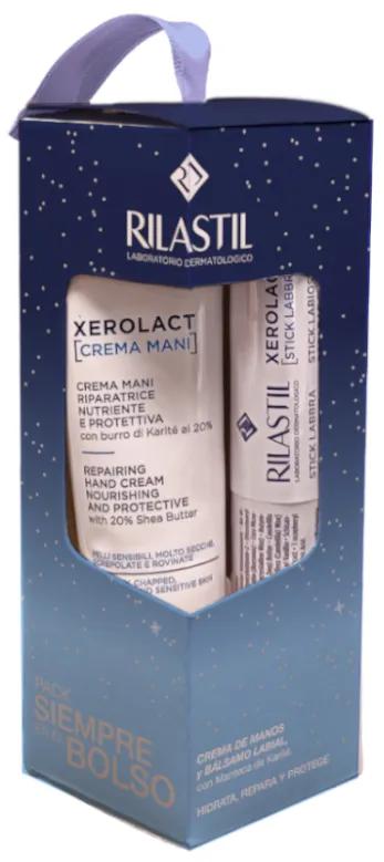 Rilastil Xerolact Crema Mani 30 ml + Stick Labbra