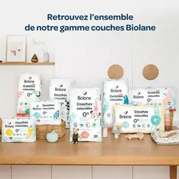 Biolane - Couches Naturelles Taille 2 - Ultra-Absorbant, Pas de Fuite  - 28 unités