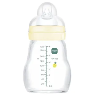 MAM Glass Bottle Feel Good Slow Flow Neutral Matte 0-2m 170 ml
