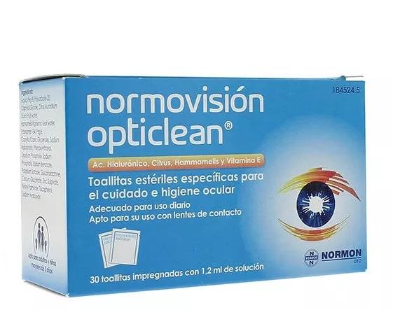 Normon Normovision Toallitas Oculares Opticlean 30 uds