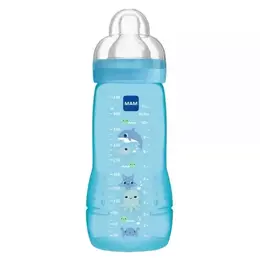 MAM Easy Active Biberon Débit X +6m Bleu 330ml