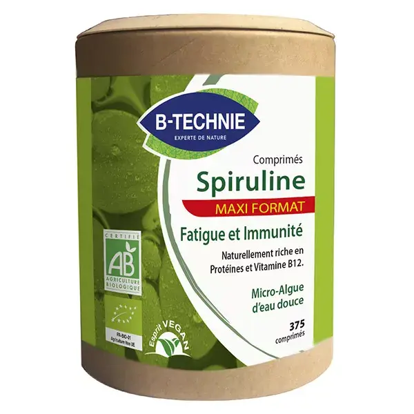 Biotechnie Spirulina Maxi Formato 375 comprimidos 