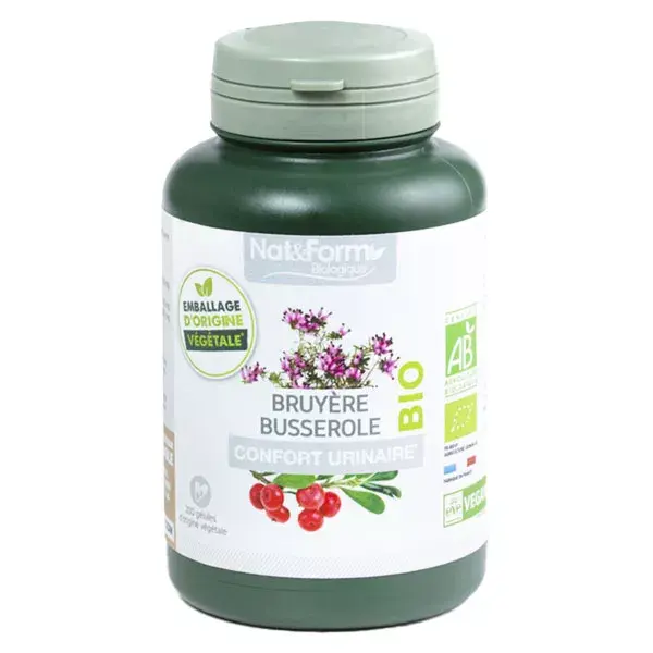 Nat & Form Organic Heather - Bearberry 200 Plant-Based Capsules