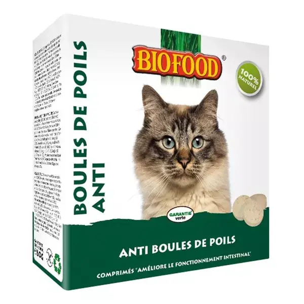 Biofood Chat Comprimés Anti Boules de Poils 100 pièces
