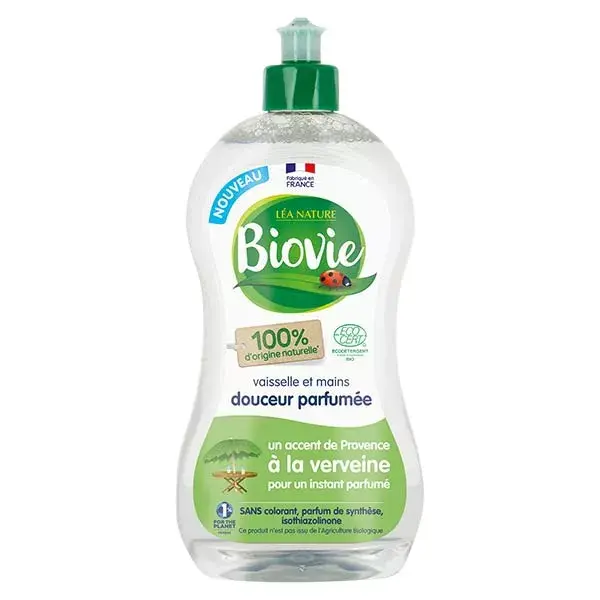 Biovie Vaisselle Mains Douceur Parfumée Verveine de Provence Bio 500ml