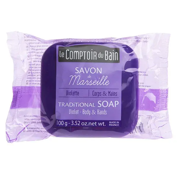 Le Comptoir du Bain Sapone di Marsiglia Solido Violetta 100g