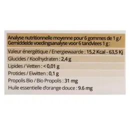 Propos' Nature Apithérapie Gomme de Propolis Miel Orange Bio 45g