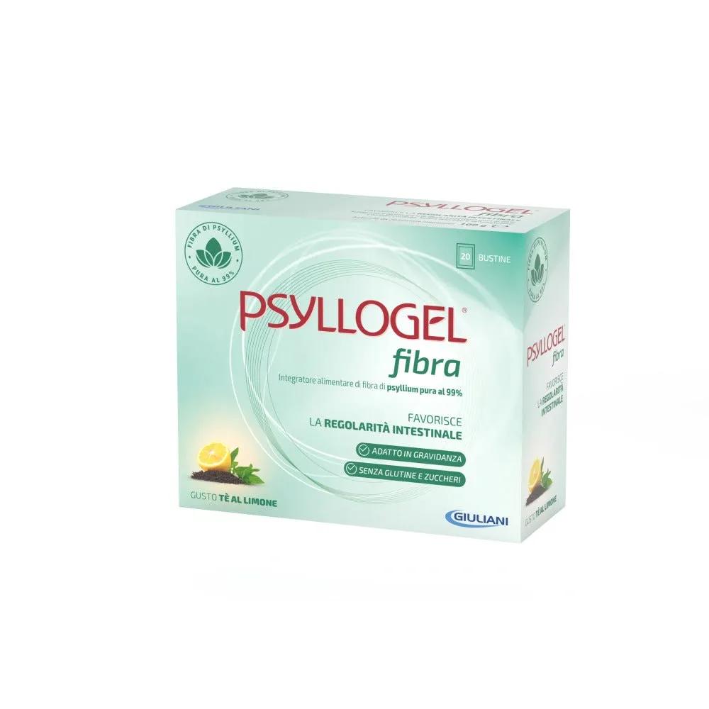 Psyllogel Fibra Integratore Intestinale Gusto Tè Limone Senza Zucchero 20 Bustine