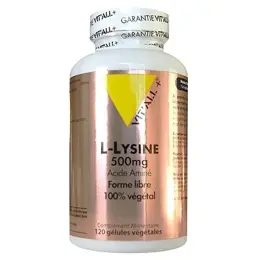 Vit'all+ L-Lysine 500mg 120 gélules végétales