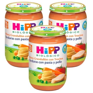 HiPP Organic Vegetable Jar with Pasta and Chicken +12m 3x220 gr