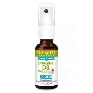 D.Plantes Spray di Vitamina D3 1000 UI a base vegetale 20 ml
