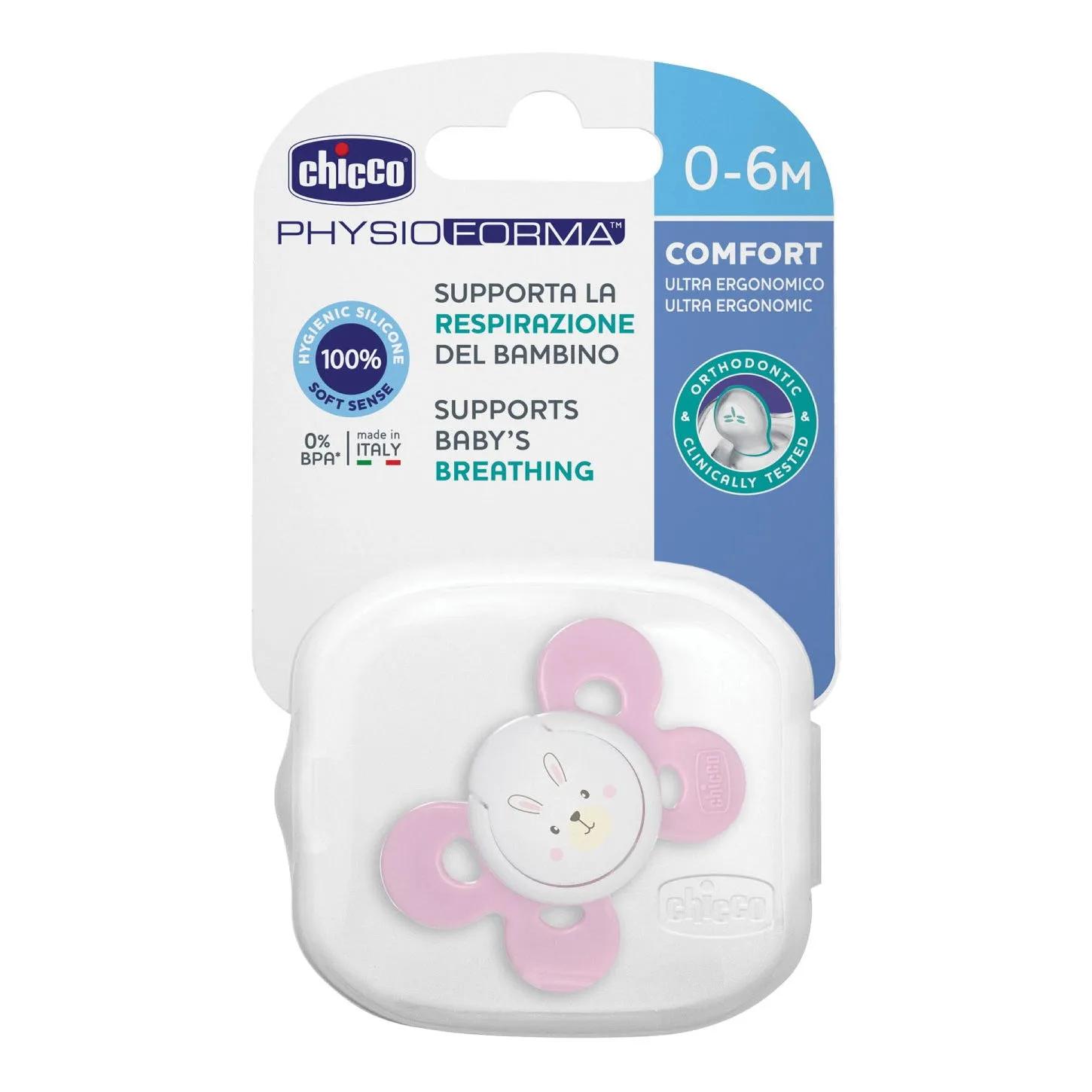 Chicco Physio Comfort Succhietto Silicone Girl 0-6 Mesi