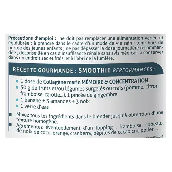 Nuviline Collagène Marin Mémoire & Concentration Oméga-3 DHA Saveur Fruits rouges 280g