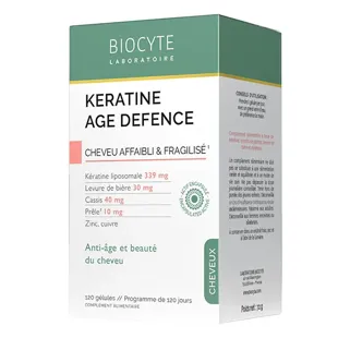 Biocyte - Keratin Age Defence - Integratore per capelli deboli e fragili - 120 capsule