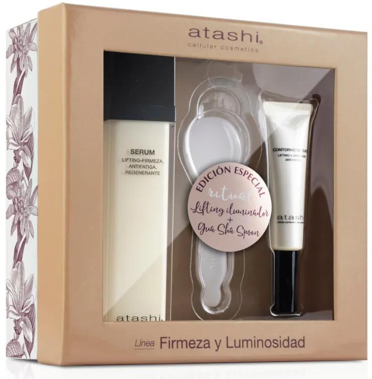 Atashi Lifting Serum 50 ml + Anti-Fatigue Eye Contour 15 ml + Gua Sha Spoon