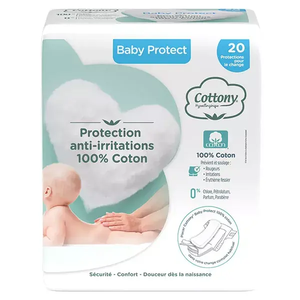Cottony Baby Protect Protection 100% Coton 20 unités
