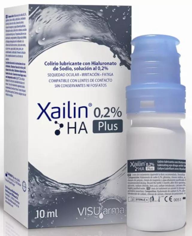 VISUfarma Xailin Plus 0,2% HA Gouttes Oculaires Lubrifiantes 10 ml