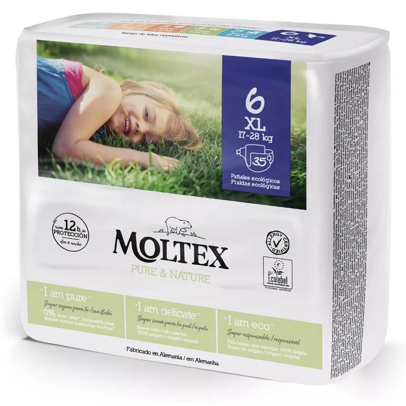 Moltex Pure&Nature Pañales Talla 6 XL 17-28Kg 35 Uds