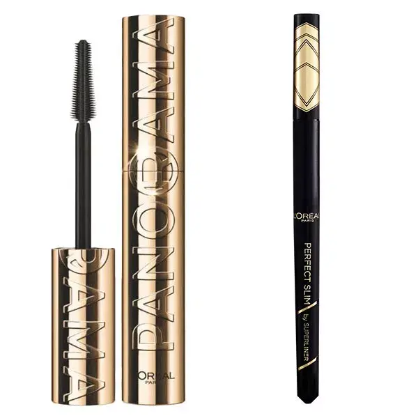 L'Oréal Duo Mascara Panorama et Eyeliner Perfect Slim Noir Intense