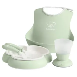 BabyBjörn 5-Piece Pastel Green Tableware Set with Bib
