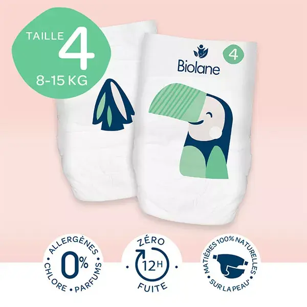 Biolane Expert Natural Baby-Dry Pants Size 4 42 units