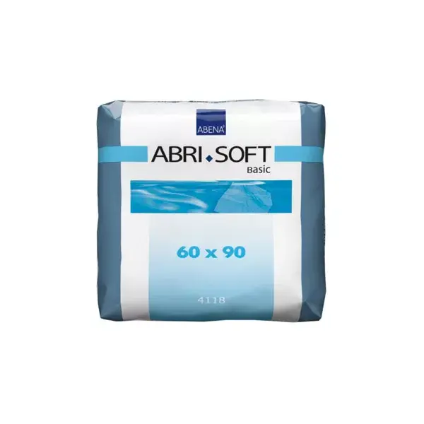 Abena Abri-Soft Basic Funda Protectora Deshechable para Cama - 60 x 90cm 1400ml - 30 Unidades