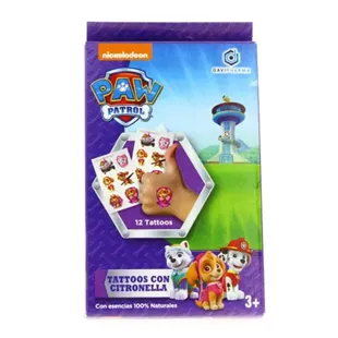 Nickelodeon Tattoos with Citronella Paw Patrol Pink 12 Units